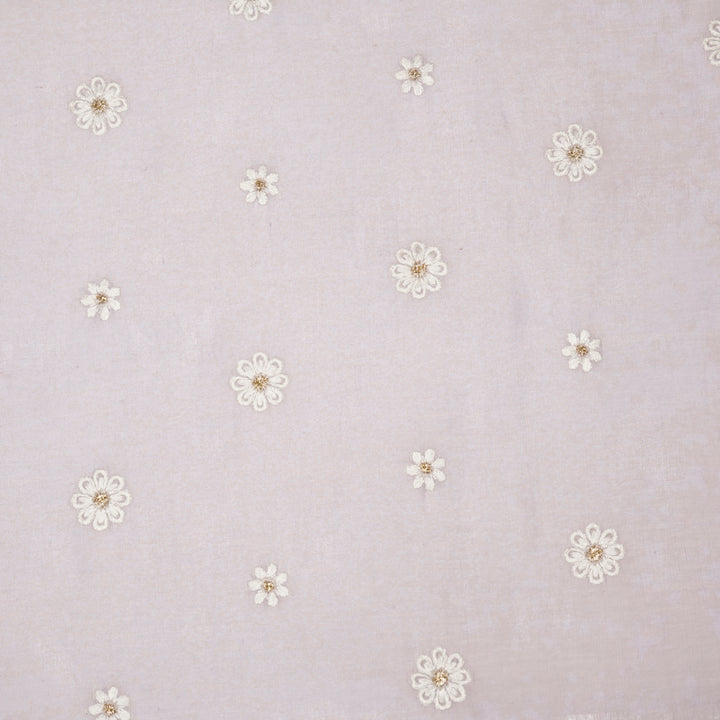 Zoey Buti on Lavender Cotton Silk Embroidered Fabric