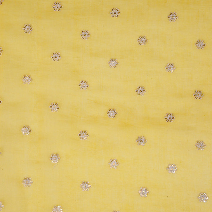 Ishana Embroidered Dupatta on Lemon Cotton Silk