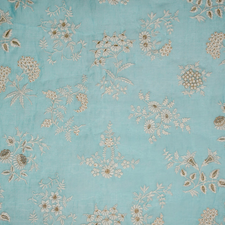Amita Jaal on Turquoise Cotton Silk