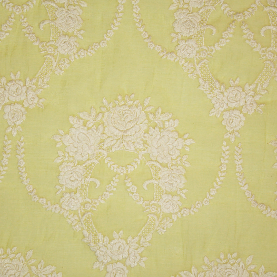 Bhaavya Jaal on Light Yellow Cotton Silk