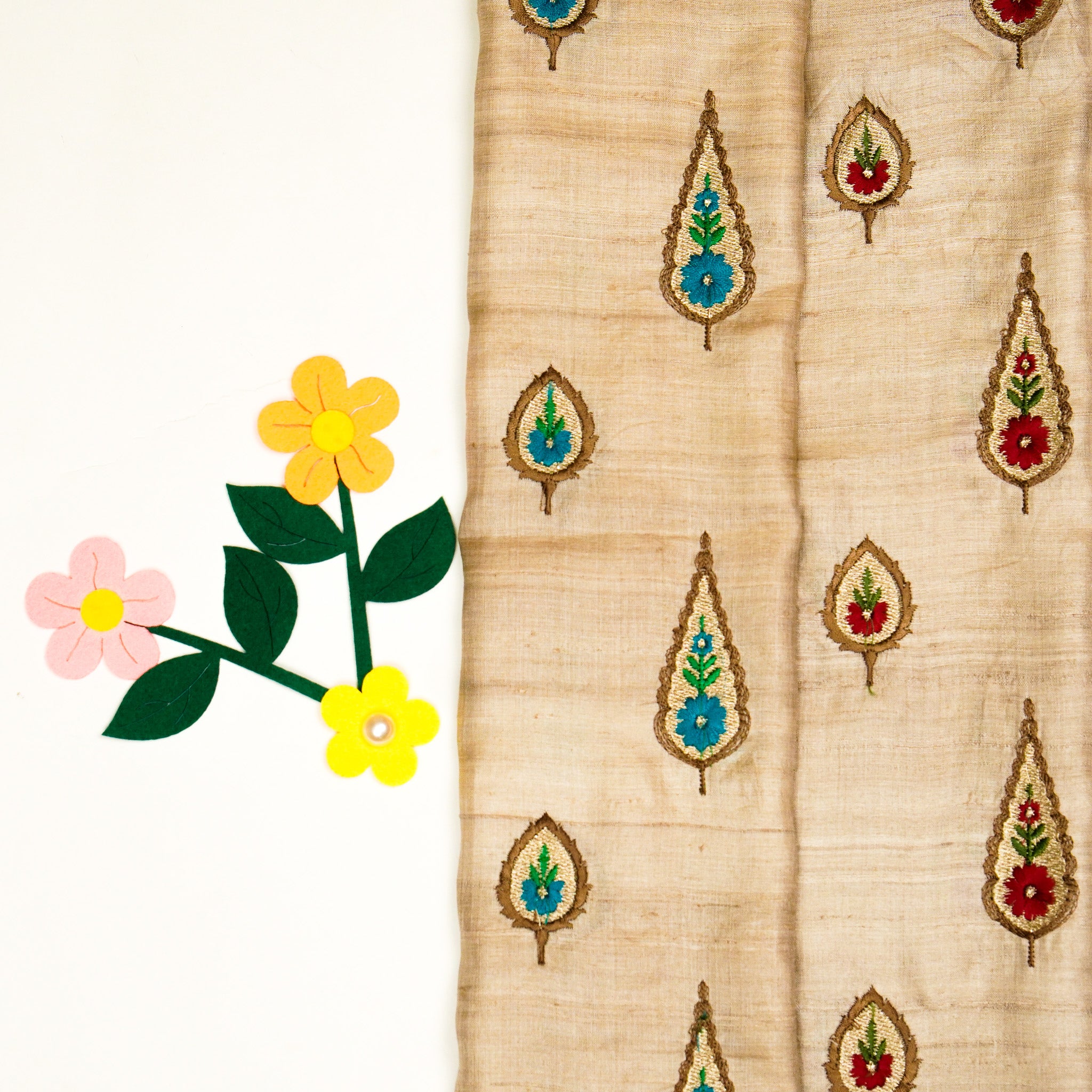 Nila Buta on Tussar Silk