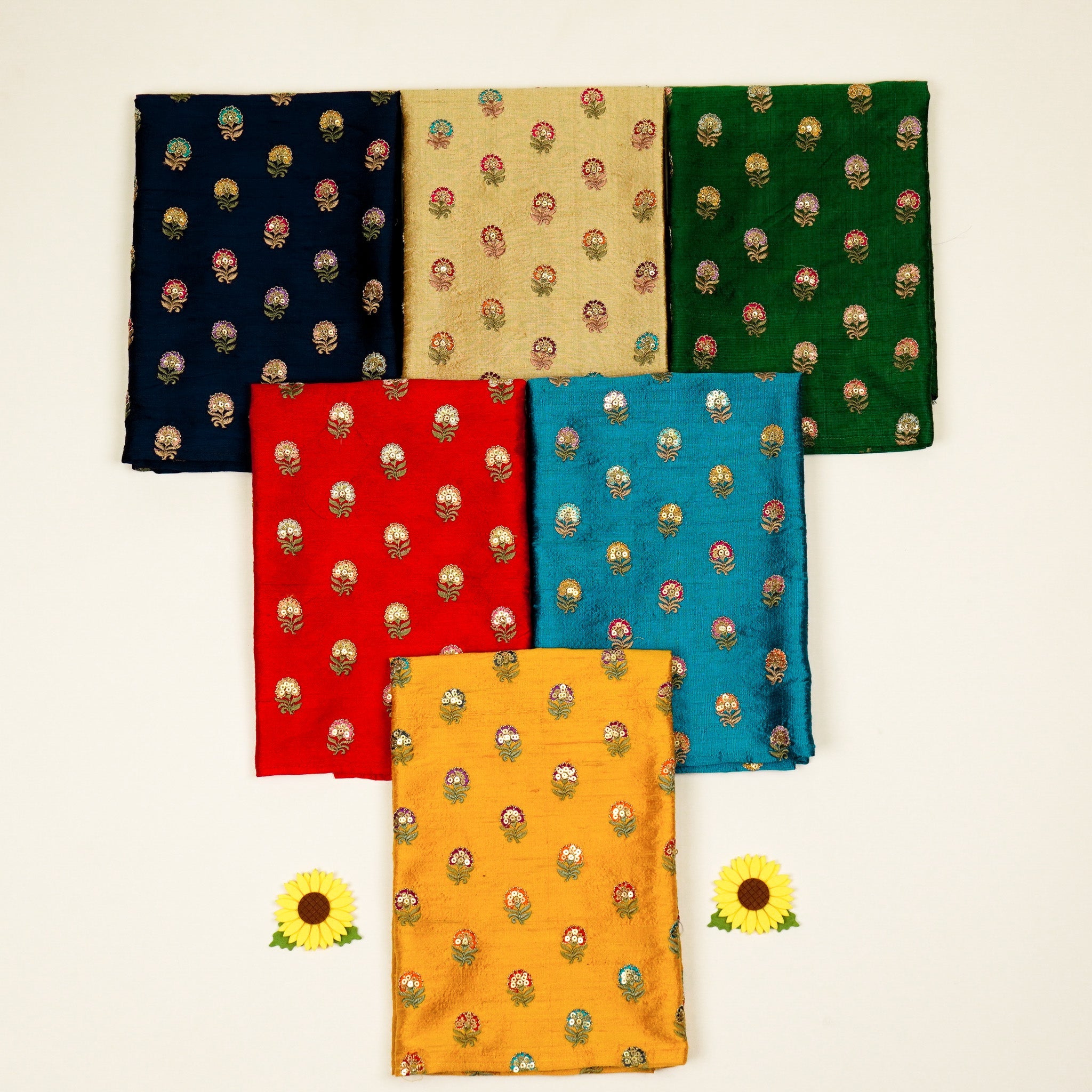 Gulfi Buti on Raw Silk