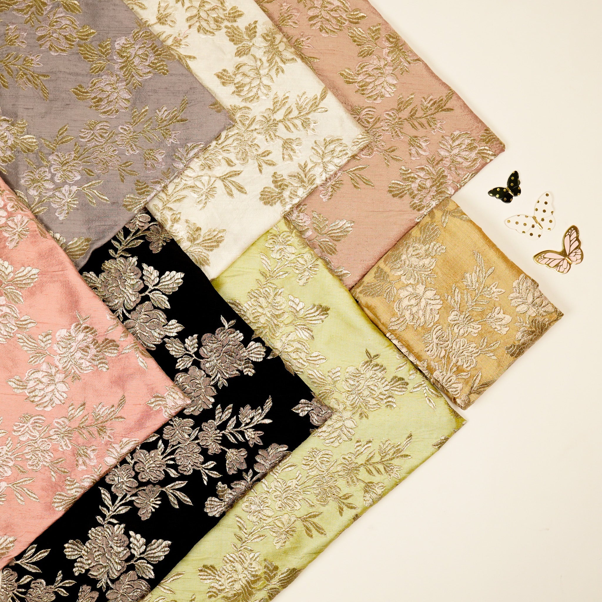 Taruja Jaal on  Raw Silk Embroidered