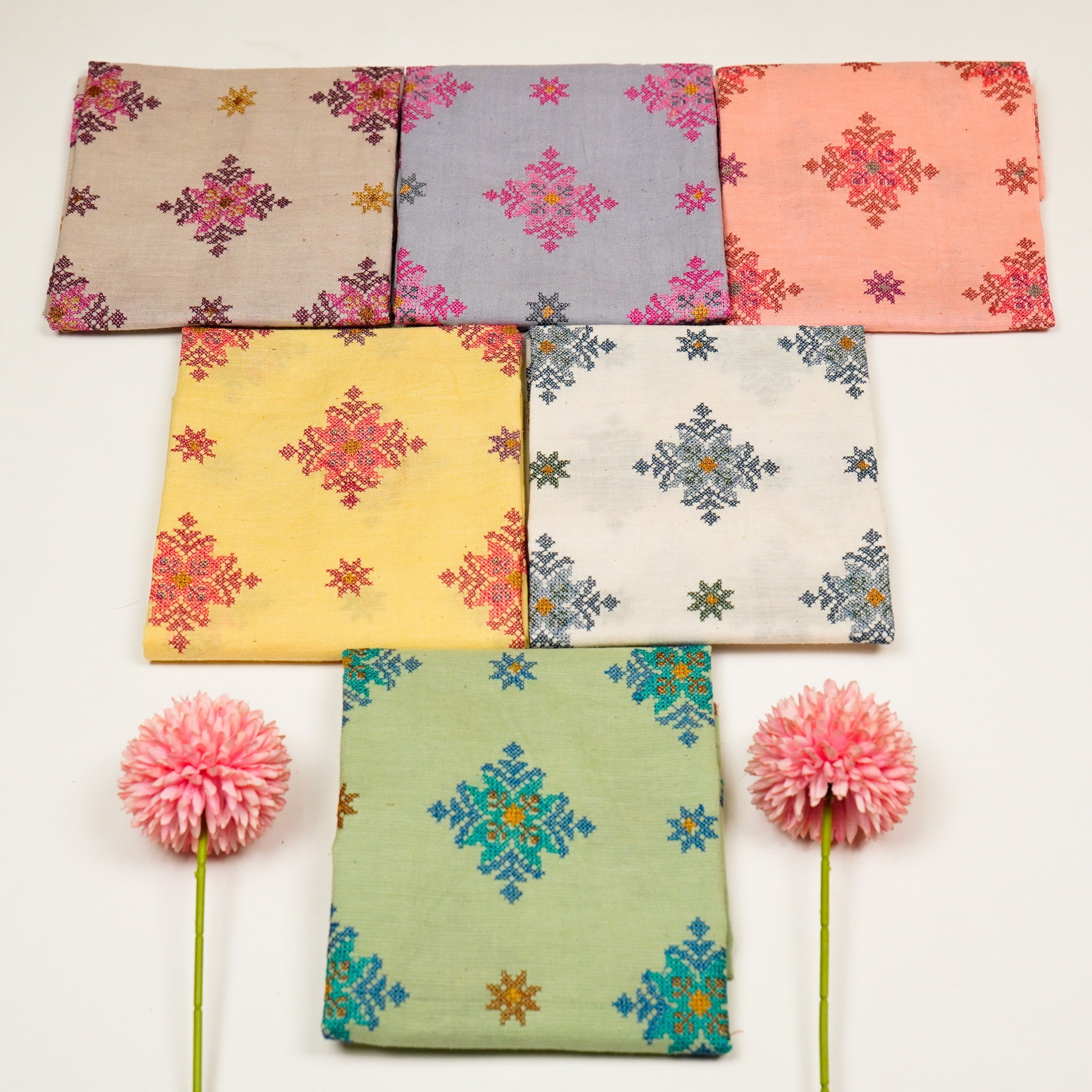 Nilaya Buta Buti Mixture Cotton Linen