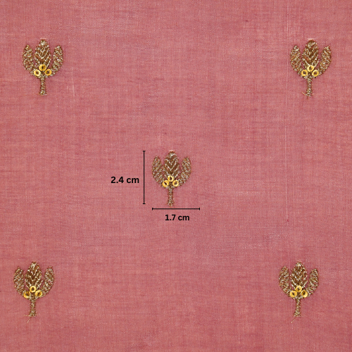 Sara Buti on Onion Tussar Chanderi Embroidered Fabric