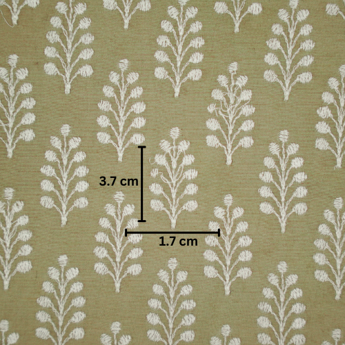 Vanika Buti on Mouse Silk Chanderi Embroidered Fabric