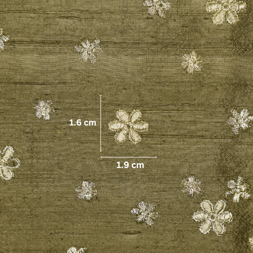 Afnan Buti on Mouse Raw Silk Embroidered Fabric