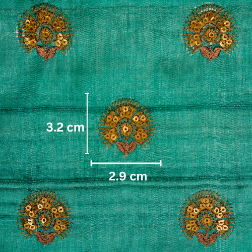 Raisa Buti on Teal Tussar Silk