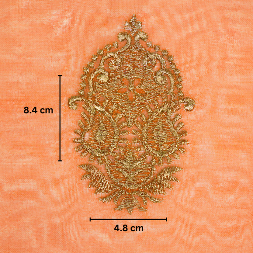 Suzan Buta on Orange Silk Organza Embroidered Fabric