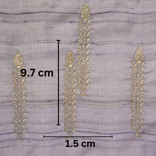 Arika Buta on Mavue Tussar Silk Embroidered Fabric