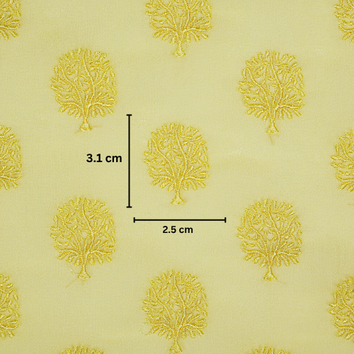 Dhara Buti on Lemon Semi Georgette Embroidered