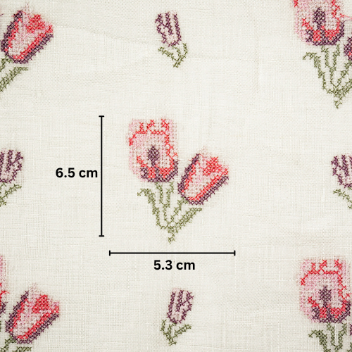 Asma Buti on Ivory Gauged Linen