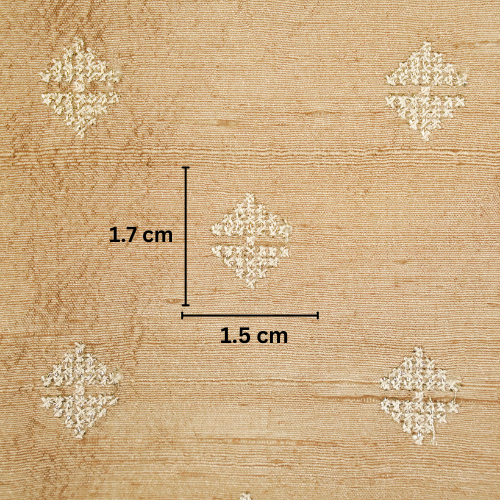 Naqsh Buti on Blush Raw Silk Embroidered Fabric