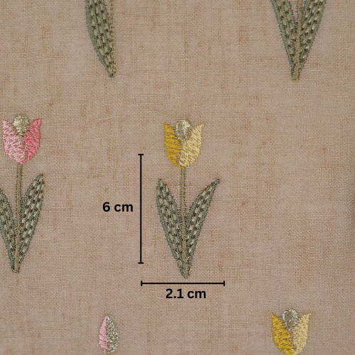 Luma Buti on Onion Gauged Linen Embroidered Fabric