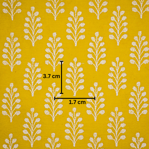 Vanika Buti on Gold Silk Chanderi Embroidered Fabric