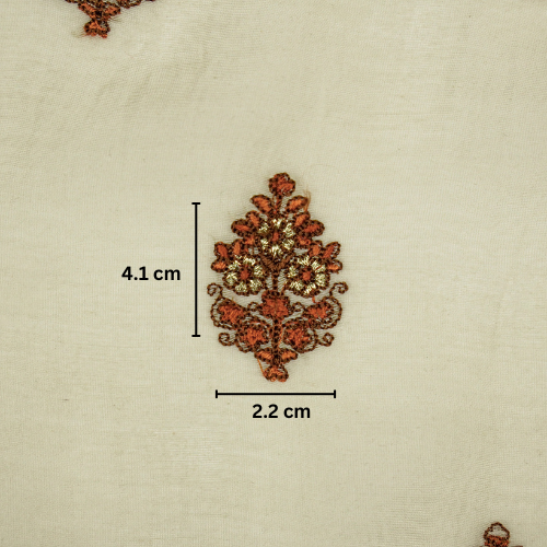 Lavika Buti on Cream Cotton Silk Embroidered Fabric