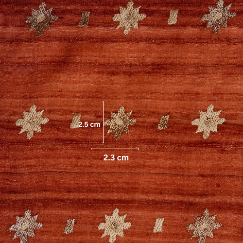 Asin Buti on Maroon Tussar Silk Embroidered Fabric
