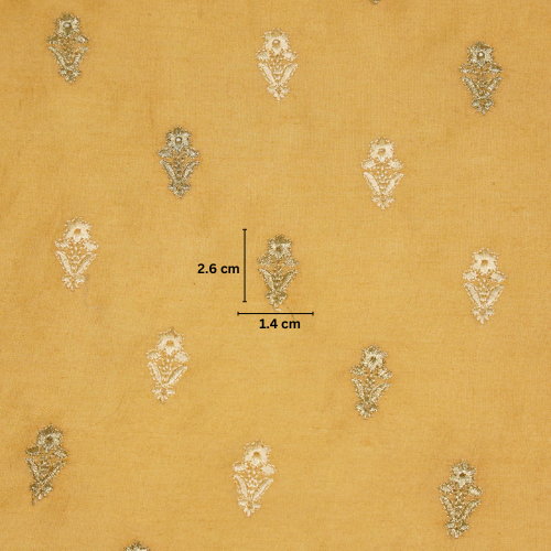 Tusha Buti on Chiku Luxe Silk Chanderi Embroidered Fabric