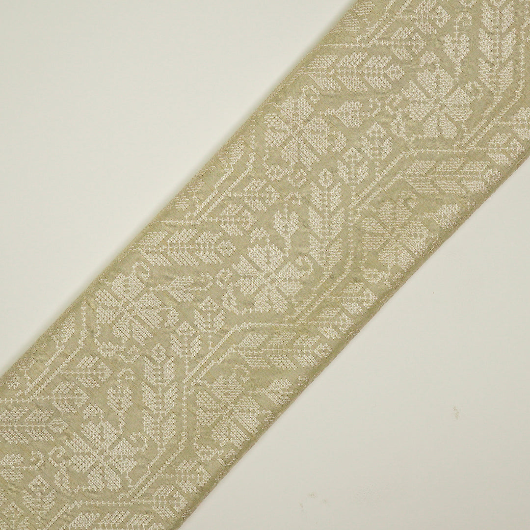 Oorja Jaal on Cream Dola Silk Embroidered Fabric