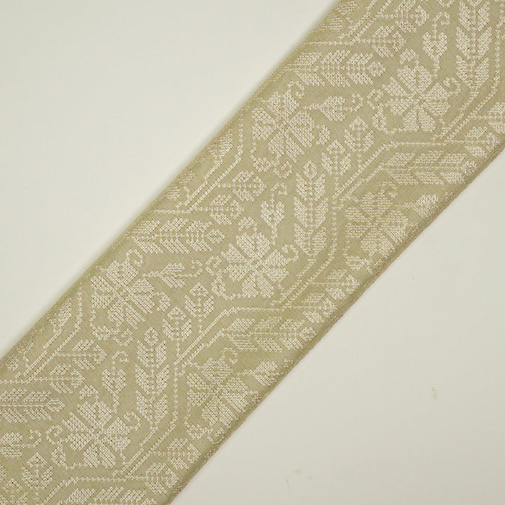 Oorja Jaal on Cream Dola Silk Embroidered Fabric