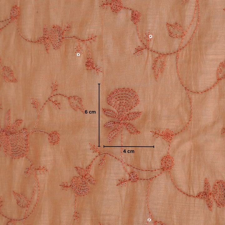 Ramya Jaal on Peach Cotton Silk