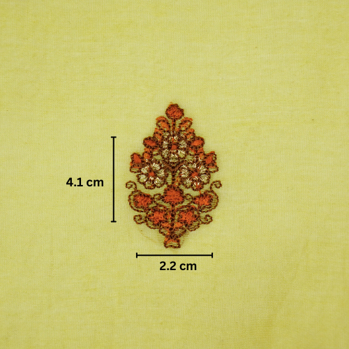 Lavika Buti on Lemon Cotton Silk Embroidered Fabric