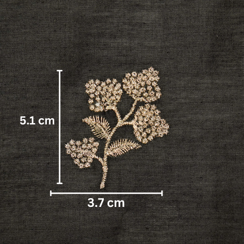 Lubna Buta Buti Mixture on Charcoal Silk Chanderi Embroidered Fabric