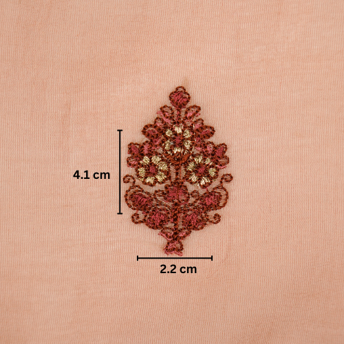 Lavika Buti on Gajari Cotton Silk Embroidered Fabric