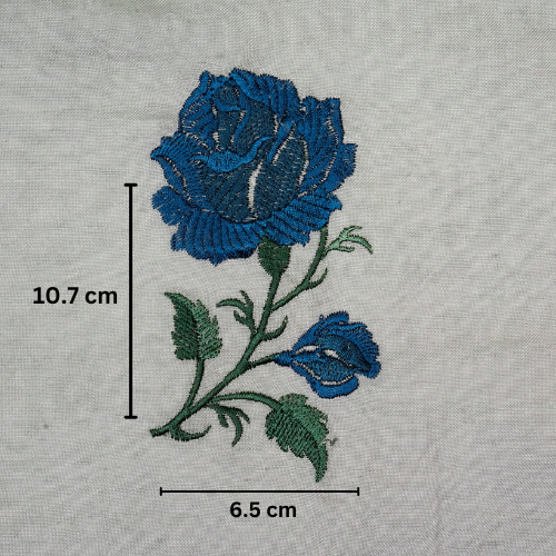 Shaima Buta on Grey Cotton Linen Embroidered Fabric