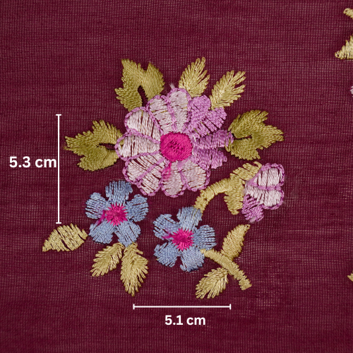 Shyra Buti on Magenta Silk Chanderi