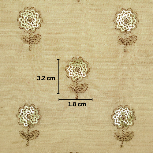 Ratrika Buti on Natural Munga Silk Embroidered Fabric