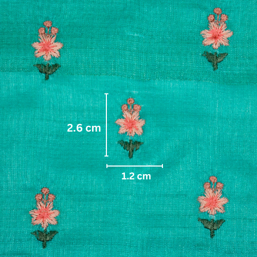 Adila Buti on Teal Tussar Silk