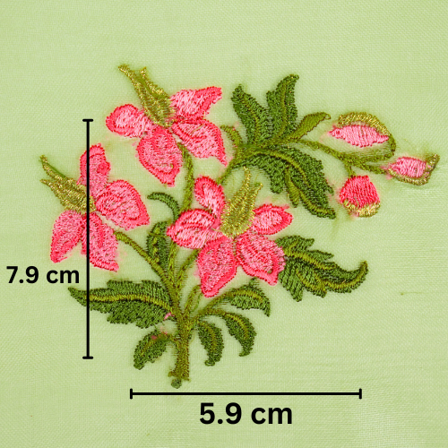 Ayaana Buta on Sea Green Imported Silk Organza Embroidered Fabric