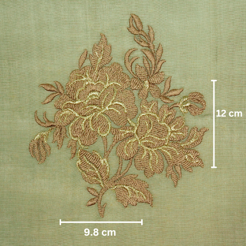 Ishita Buta on Moss Green Munga Silk