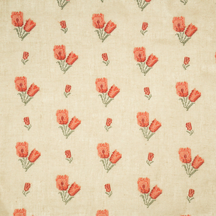 Asma Buti on Almond Gauged Linen