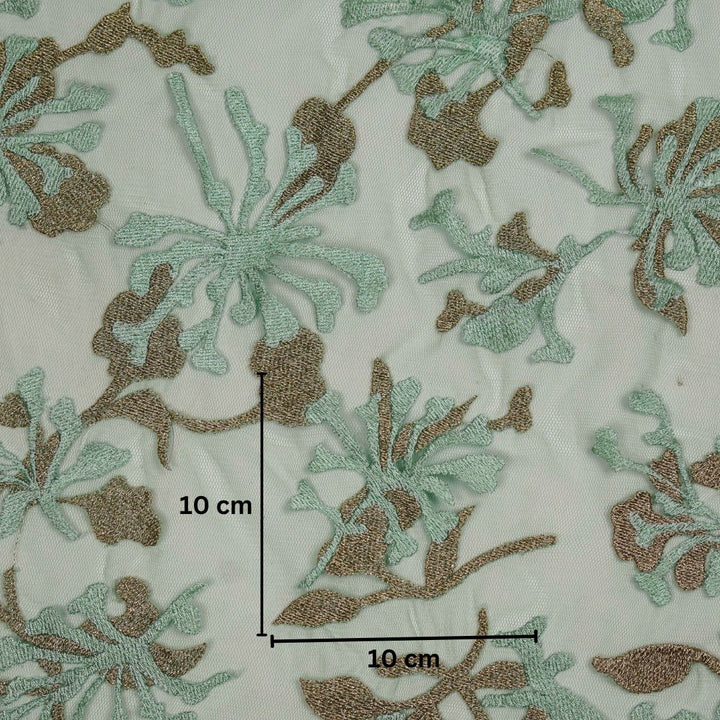Mirah Jaal on Aqua Net Embroidered Fabric