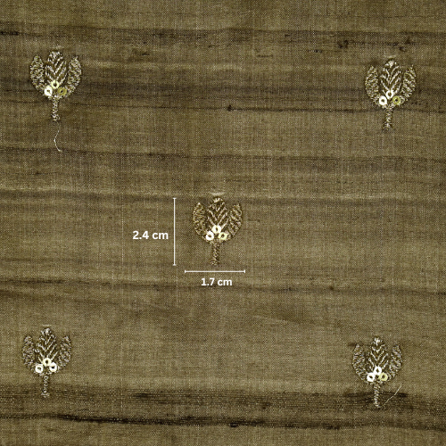 Sara Buti on Mouse Tussar Chanderi Embroidered Fabric