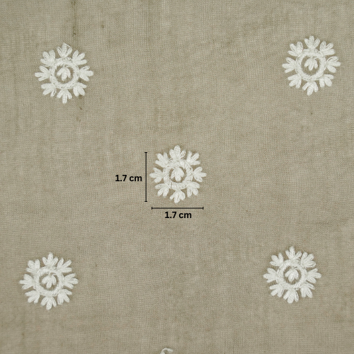 Vatsala Buti on Mouse Cotton Silk Embroidered Fabric