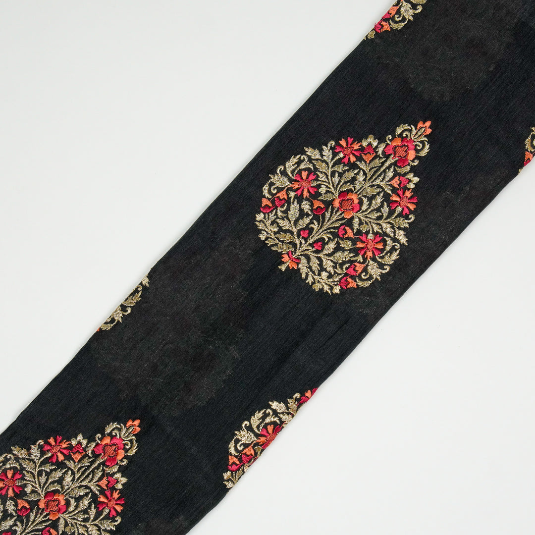 Shikha Buta on Black Munga Silk