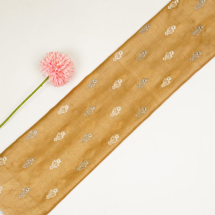 Tusha Buti on Chiku Luxe Silk Chanderi Embroidered Fabric