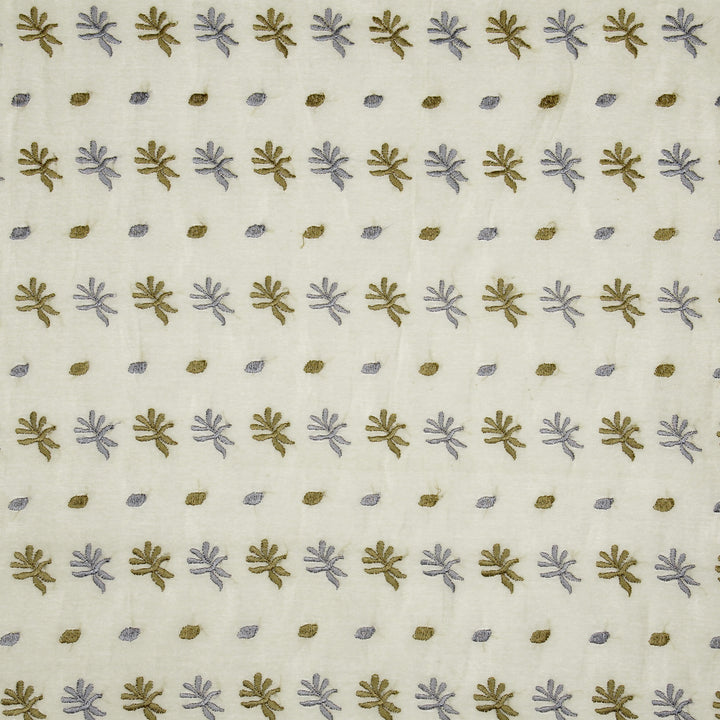Smita Buti on Cream Cotton Silk Embroidered Fabric