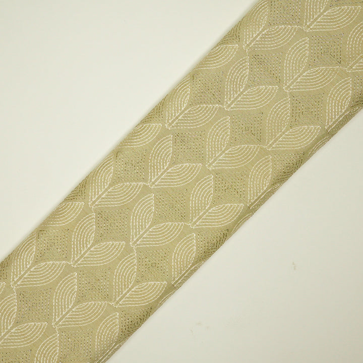 Vritika Jaal on Cream Dola Silk Embroidered Fabric