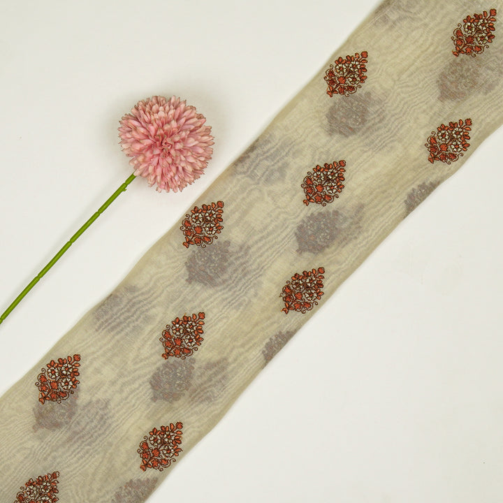 Lavika Buti on Cream Cotton Silk Embroidered Fabric