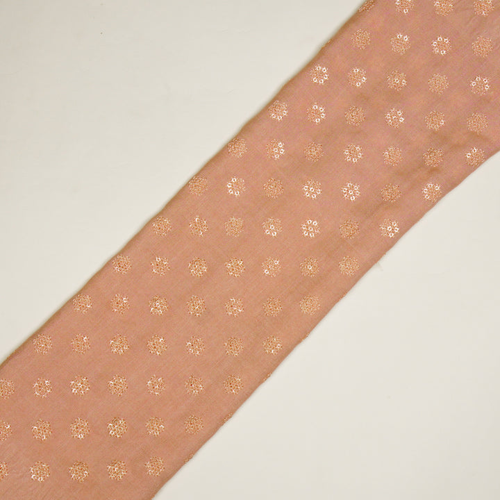 Nihar Buti on Light Peach Cotton Silk Embroidered Fabric