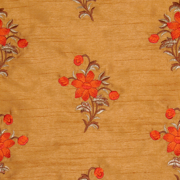 Dalia Buta on Beige Dola Silk Embroidered Fabric