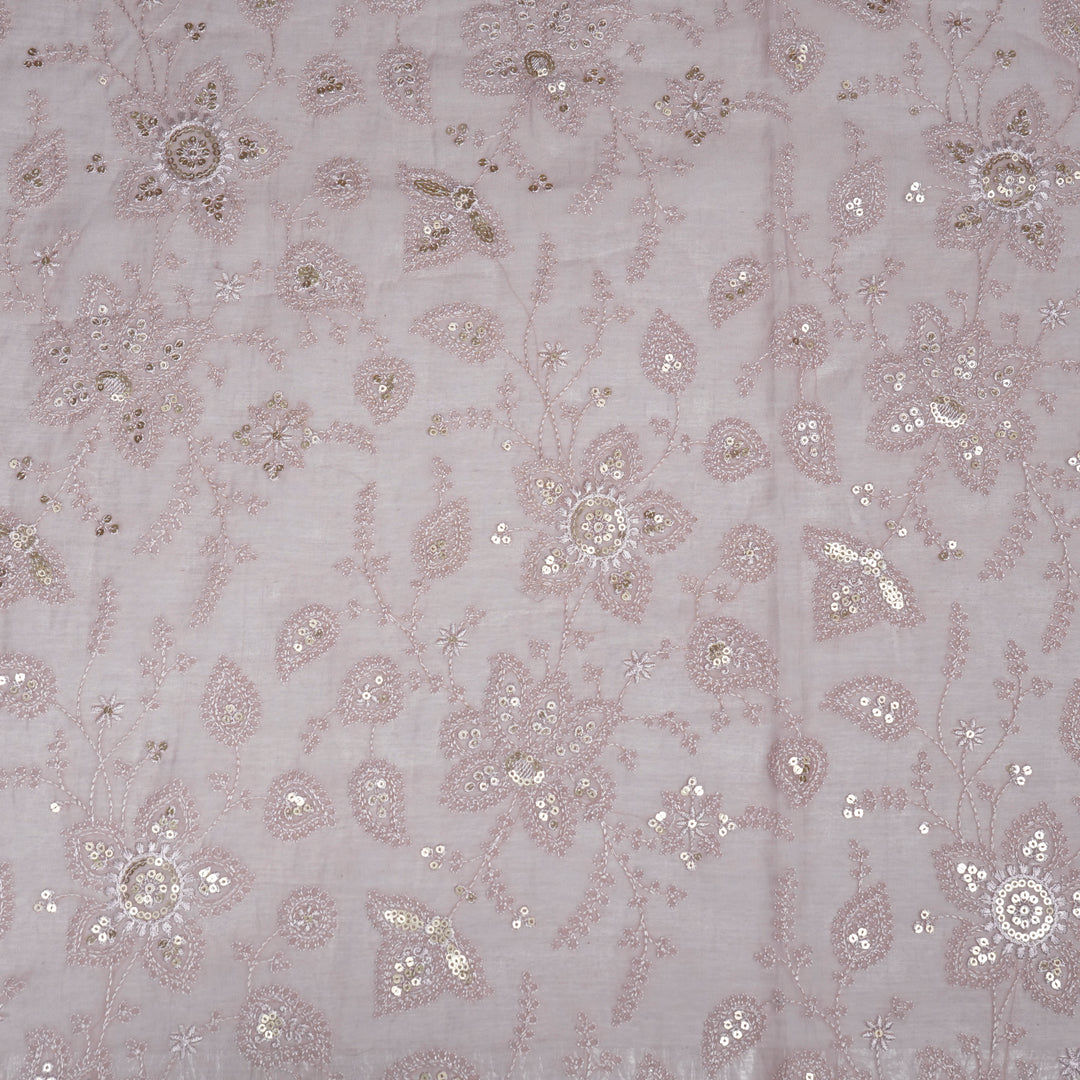 Shubhangi Jaal on Blush Cotton Silk Embroidered Fabric