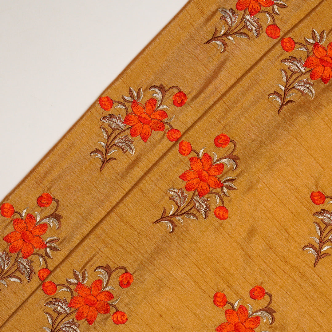 Dalia Buta on Beige Dola Silk Embroidered Fabric