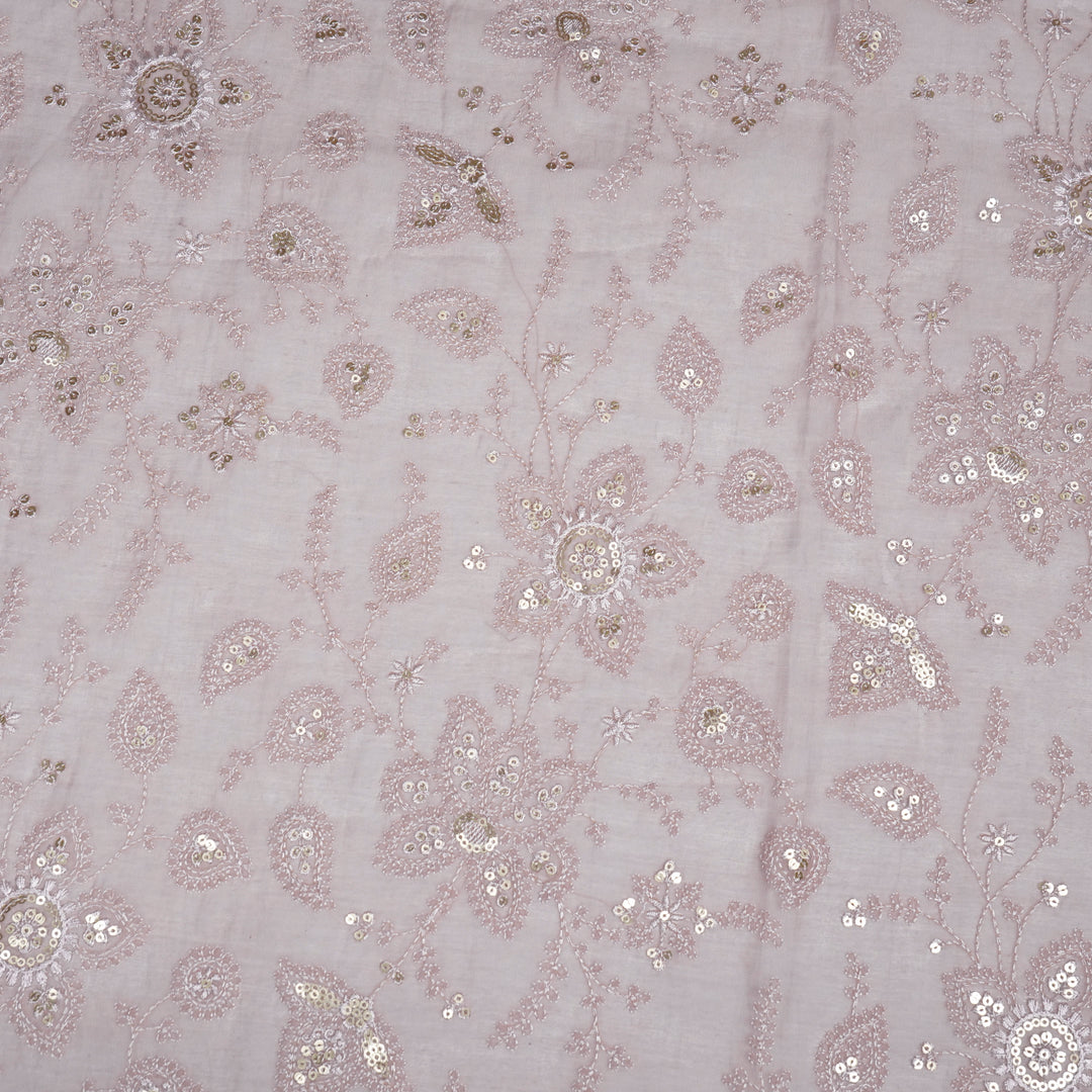 Shubhangi Jaal on Blush Cotton Silk Embroidered Fabric