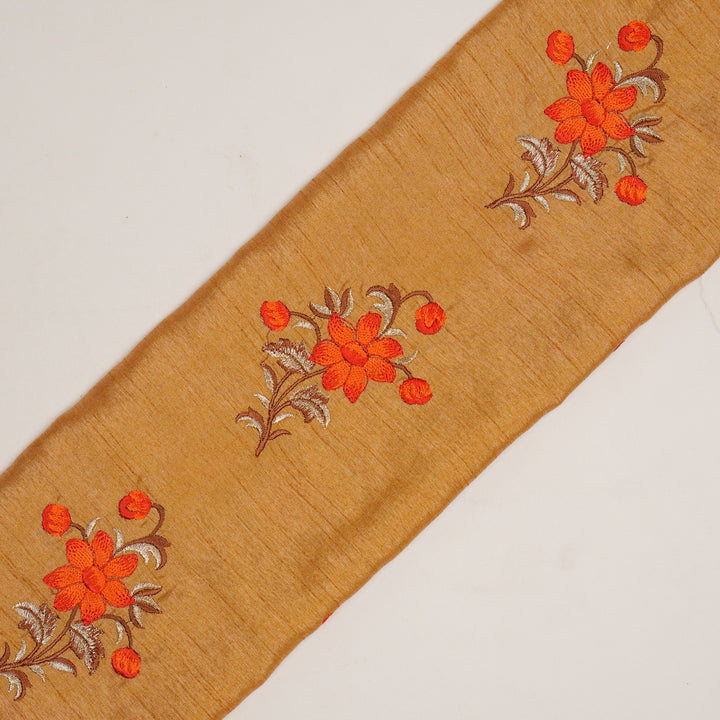 Dalia Buta on Beige Dola Silk Embroidered Fabric