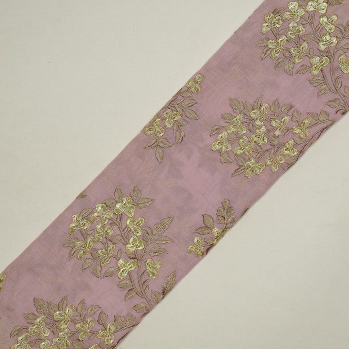 Nasrin Jaal on Dusky Pink Semi Chanderi Embroidered Fabric